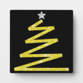 Glitzer Weihnachtsbaum Fotoplatte (Vorderseite)