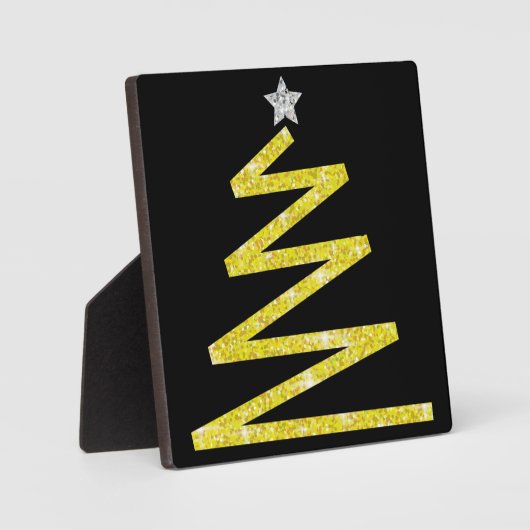 Glitzer Weihnachtsbaum Fotoplatte (Vorderseite)