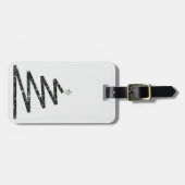 Glitzer Weihnachtsbaum Gepäckanhänger (Vorderseite horizontal)