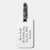 Glitzer Weihnachtsbaum Gepäckanhänger (Rückseite vertikal)