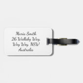 Glitzer Weihnachtsbaum Gepäckanhänger (Rückseite horizontal)