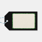 Glitzer Weihnachtsbaum Geschenkanhänger (Rückseite Horizontal)