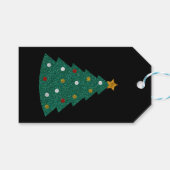 Glitzer Weihnachtsbaum Geschenkanhänger (Vorderseite (Horizontal))