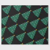 Glitzer Weihnachtsbaum Geschenkpapier (Flach)