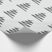 Glitzer Weihnachtsbaum Geschenkpapier (Ecke)