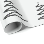 Glitzer Weihnachtsbaum Geschenkpapier (Rolleneckpunkt)