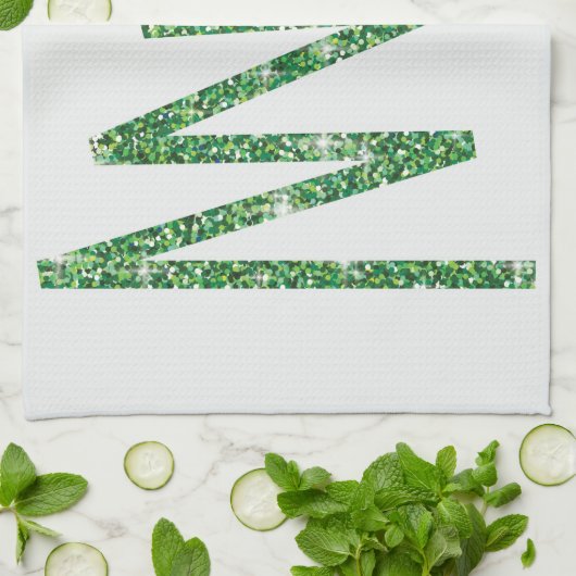 Glitzer Weihnachtsbaum Handtuch (Gefaltet)