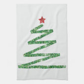 Glitzer Weihnachtsbaum Handtuch (Vertikal)