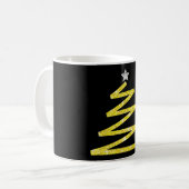 Glitzer Weihnachtsbaum Kaffeetasse (Vorderseite Links)