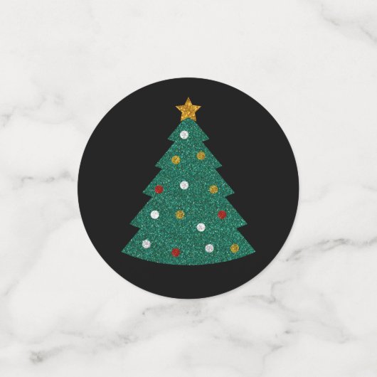 Glitzer Weihnachtsbaum Konfetti (Klein Vorderseite)
