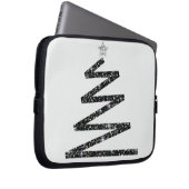 Glitzer Weihnachtsbaum Laptopschutzhülle (Vorne Rechts)