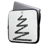 Glitzer Weihnachtsbaum Laptopschutzhülle (Vorderseite Links)