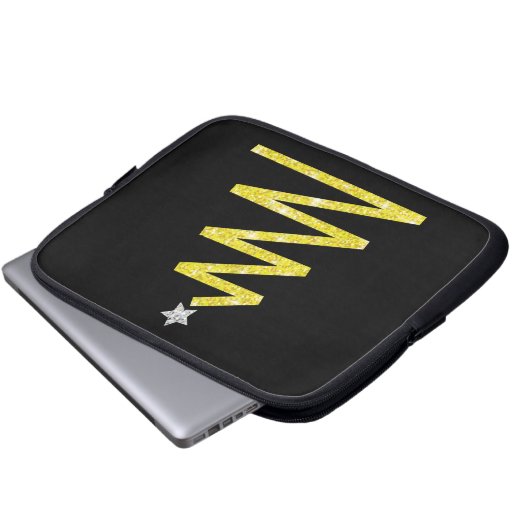 Glitzer Weihnachtsbaum Laptopschutzhülle (Vorne Knopf)