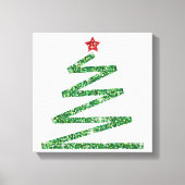Glitzer Weihnachtsbaum Leinwanddruck (Vorderseite)
