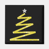 Glitzer Weihnachtsbaum Magnet (Vorne)