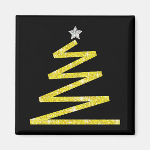 Glitzer Weihnachtsbaum Magnet