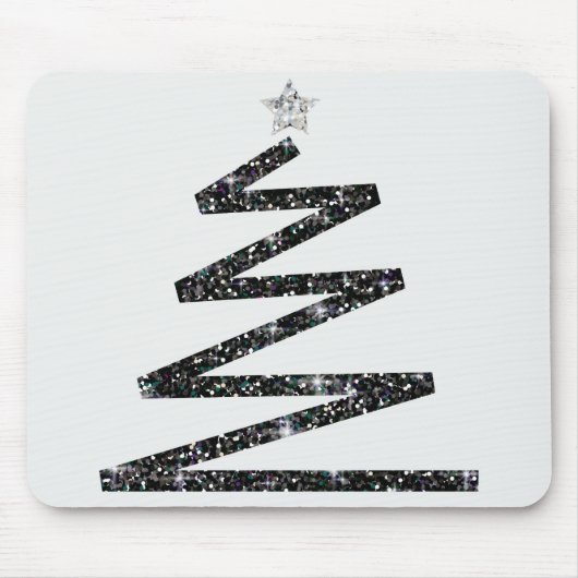 Glitzer Weihnachtsbaum Mousepad (Vorne)