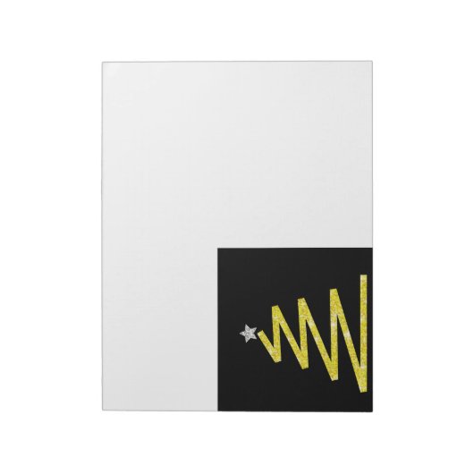 Glitzer Weihnachtsbaum Notizblock (Rotiert)