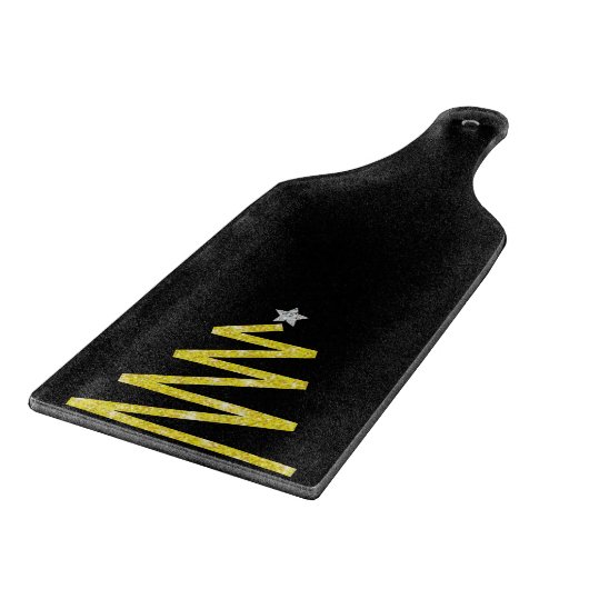 Glitzer Weihnachtsbaum Schneidebrett (Ecke)