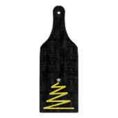 Glitzer Weihnachtsbaum Schneidebrett (Vorderseite)