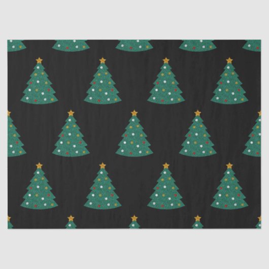 Glitzer Weihnachtsbaum Seidenpapier (Vorderseite)