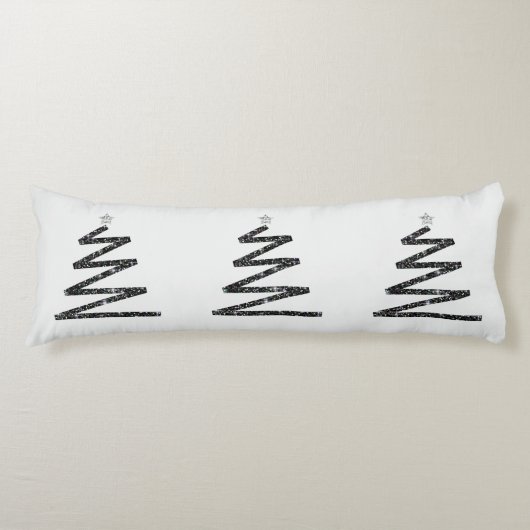 Glitzer Weihnachtsbaum Seitenschläferkissen (Vorderseite)