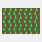 Glitzer Weihnachtsbaumen Weihnachten Geschenkpapier Set (Vorderseite 3)