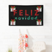 Glitzer Weihnachtsgeschenk Feliz Navidad Banner (Insitu)
