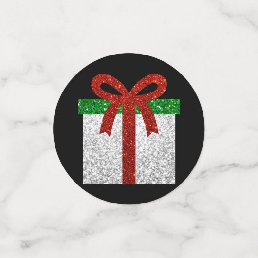 Glitzer Weihnachtsgeschenk Konfetti (Klein Vorderseite)