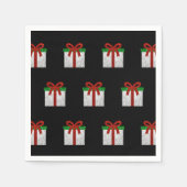 Glitzer Weihnachtsgeschenk Muster Napkins Serviette (Vorderseite)