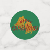 Glitzer Weihnachtsglocken Konfetti (Klein Vorderseite)