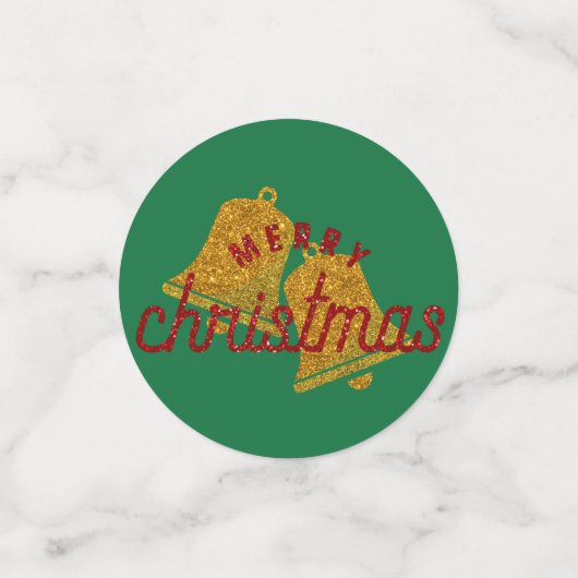 Glitzer Weihnachtsglocken Konfetti (Klein Vorderseite)