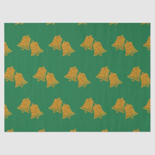 Glitzer Weihnachtsglocken Seidenpapier (Vorderseite)