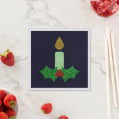 Glitzer Weihnachtskandle Napkins Serviette (Beispiel)