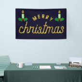 Glitzer Weihnachtskerze Banner (Messeveranstaltung)