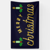 Glitzer Weihnachtskerze Banner (Vertikal)