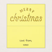 Glitzer Weihnachtskerzenkarten (Innenseite Aufgefaltet)