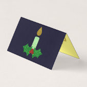 Glitzer Weihnachtskerzenkarten (Rückseite)