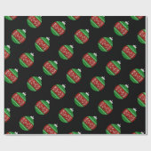 Glitzer Weihnachtsschmuck Geschenkpapier (Flach)