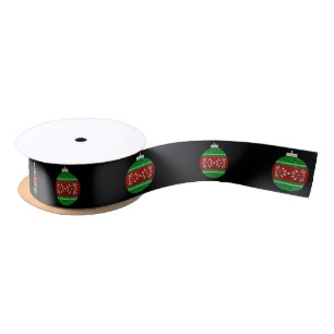 Glitzer Weihnachtsschmuck Satinband