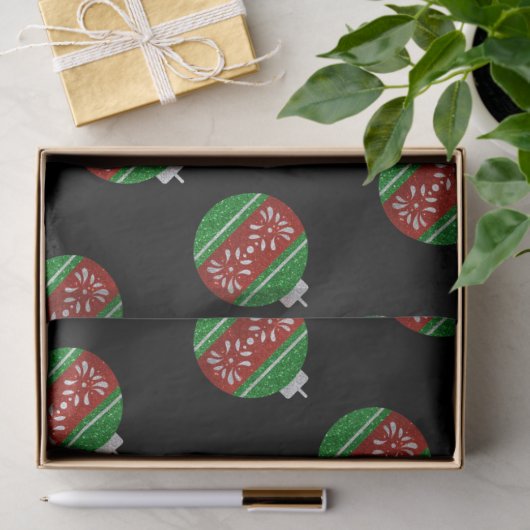 Glitzer Weihnachtsschmuck Seidenpapier (Geschenk)