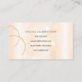 Glitzer Weinstock | Boke | Goldflaschen Visitenkarte (Rückseite)