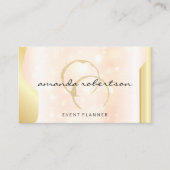 Glitzer Weinstock | Boke | Goldflaschen Visitenkarte (Vorderseite)