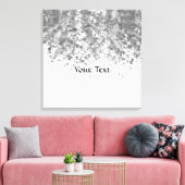 Glitzer weiß und Imitat personalisiert Leinwanddruck (Insitu (Wohnzimmer))