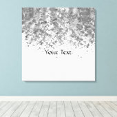 Glitzer weiß und Imitat personalisiert Leinwanddruck (Insitu (Holzboden))