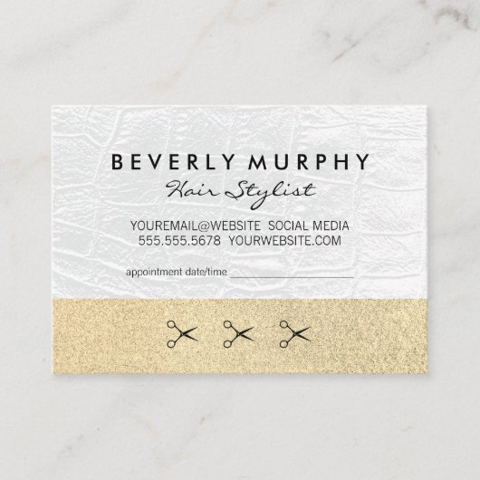 Glitzer/Weißleder/Ernennung Terminkarte (Vorderseite)