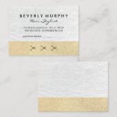 Glitzer/Weißleder/Ernennung Terminkarte (Vorne/Hinten)