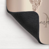 Glitzer Weltkarte Reise Monogramm Mousepad (Ecke)