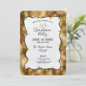 Glitzer Whimsical Hand gezeichnet Bow Weihnachtsfe Einladung (Stehend Vorderseite)