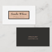 Glitzer "White and Black Makeup Art Salon" Visitenkarte (Vorne/Hinten)